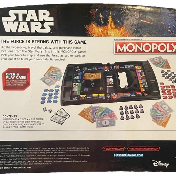 Hasbro Star Wars Monopoly NWOT & Never Opened Collector Game Galaxy Sci-Fi Space - Picture 2 of 5